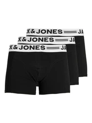 Jack & Jones Unterhemd Sense Trunks 3-Pack 3612 Schwarz (3612)