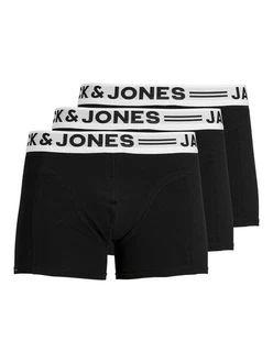 Jack & Jones Unterhemd Sense Trunks 3-Pack 3612 Schwarz (3612)