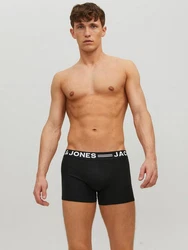 Jack & Jones Unterhemd Sense Trunks 3-Pack 3612 Schwarz/Dunkelgrün