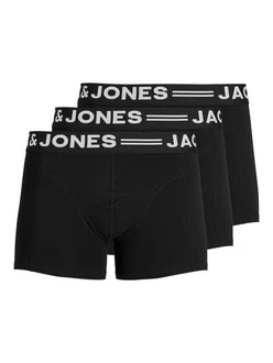 Jack & Jones Unterhemd Sense Trunks 3-Pack 3612 Schwarz/Dunkelgrün