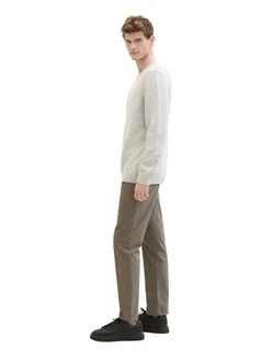 TOM TAILOR Chinohose Khaki/Beige/Weiß