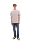 TOM TAILOR 5-Pocket Jeans Rot/Weiß