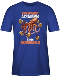 Shirtracer T-Shirt Entspannt 8 armig reinorgeln Blau/Lila/Dunkelblau