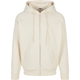 URBAN CLASSICS Sweatshirt Zip Hoody Beige/Khaki