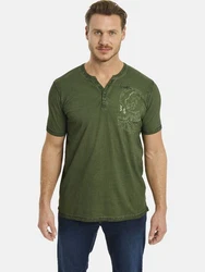 Jan Vanderstorm T-Shirt GODBERT Dunkelgrün/Grün