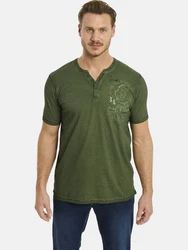 Jan Vanderstorm T-Shirt GODBERT Dunkelgrün/Grün