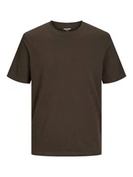 Jack & Jones T-Shirt JJEORGANIC BASIC TEE SS O-NECK (1-tlg) dunkelbraun