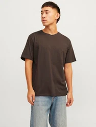 Jack & Jones T-Shirt JJEORGANIC BASIC TEE SS O-NECK (1-tlg) dunkelbraun