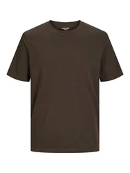 Jack & Jones T-Shirt JJEORGANIC BASIC TEE SS O-NECK (1-tlg) dunkelbraun
