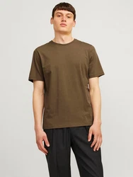 Jack & Jones T-Shirt JJEORGANIC BASIC TEE SS O-NECK (1-tlg) Khaki/Dunkelgrün/Braun
