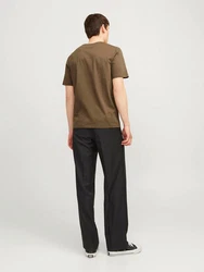 Jack & Jones T-Shirt JJEORGANIC BASIC TEE SS O-NECK (1-tlg) Khaki/Dunkelgrün/Braun