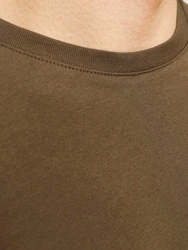 Jack & Jones T-Shirt JJEORGANIC BASIC TEE SS O-NECK (1-tlg) Khaki/Dunkelgrün/Braun