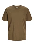Jack & Jones T-Shirt JJEORGANIC BASIC TEE SS O-NECK (1-tlg) Khaki/Dunkelgrün/Braun