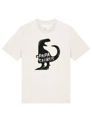 wat? Apparel T-Shirt Papasaurus Braun/Creme/Gelb/Lila/Weiß