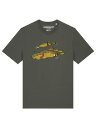 wat? Apparel T-Shirt Gnome Footprint Dunkelgrün/Grün