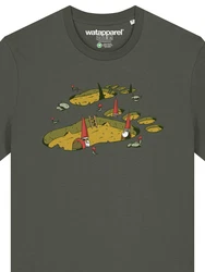 wat? Apparel T-Shirt Gnome Footprint Dunkelgrün/Grün