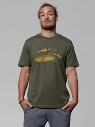 wat? Apparel T-Shirt Gnome Footprint Dunkelgrün/Grün