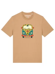 wat? Apparel T-Shirt Hippies Bus Beige/Khaki/Braun