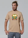 wat? Apparel T-Shirt Hippies Bus Beige/Khaki/Braun