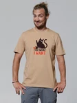 wat? Apparel T-Shirt Cat Dunkelrot/Beige/Braun/Khaki