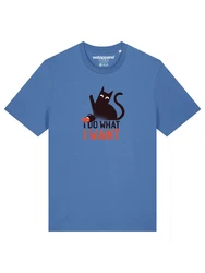 wat? Apparel T-Shirt Cat Hellblau/Blau/Grau