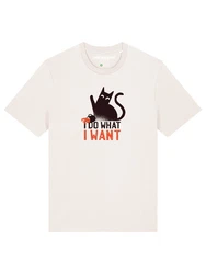 wat? Apparel T-Shirt Cat Weiß/Dunkelrot