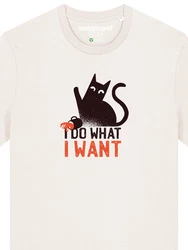 wat? Apparel T-Shirt Cat Weiß/Dunkelrot