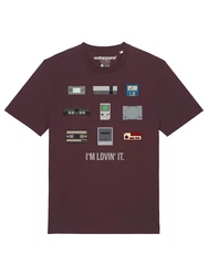 wat? Apparel T-Shirt Videogames Bordeaux/Dunkelrot/Braun/Dunkelbraun