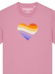 wat? Apparel T-Shirt Rainbow Heart Regenbogen