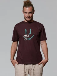 wat? Apparel T-Shirt Graffiti Astronaut Bordeaux/Dunkelrot
