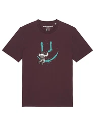 wat? Apparel T-Shirt Graffiti Astronaut Bordeaux/Dunkelrot