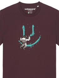 wat? Apparel T-Shirt Graffiti Astronaut Bordeaux/Dunkelrot