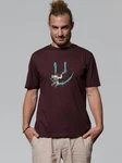 wat? Apparel T-Shirt Graffiti Astronaut Bordeaux/Dunkelrot