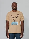 wat? Apparel T-Shirt Hirsch Türkis/Beige