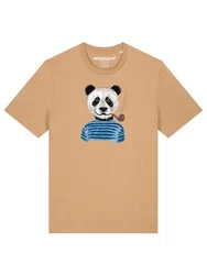 wat? Apparel T-Shirt Panda Beige/Braun/Khaki