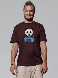 wat? Apparel T-Shirt Panda Dunkelrot/Bordeaux/Braun