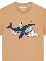 wat? Apparel T-Shirt Spacewhale Beige/Schwarz/Braun/Dunkelblau/Khaki
