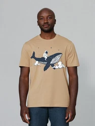 wat? Apparel T-Shirt Spacewhale Beige/Schwarz/Braun/Dunkelblau/Khaki