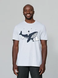 wat? Apparel T-Shirt Spacewhale Grau/Schwarz/Weiß/Blau/Dunkelblau