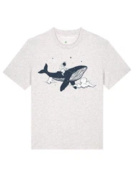 wat? Apparel T-Shirt Spacewhale Grau/Schwarz/Weiß/Blau/Dunkelblau