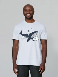 wat? Apparel T-Shirt Spacewhale Grau/Schwarz/Weiß/Blau/Dunkelblau