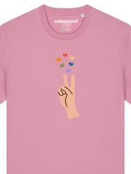 wat? Apparel T-Shirt Spread Love Rosa