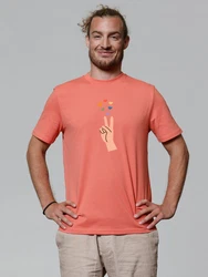 wat? Apparel T-Shirt Spread Love Rosa/Orange