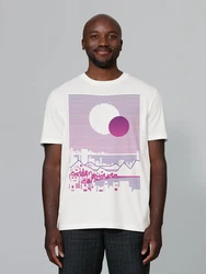 wat? Apparel T-Shirt Sun and Moon Skyline Rosa/Weiß/Fliederfarben/Gelb