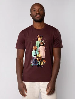 wat? Apparel T-Shirt Fancy Fox Dunkelrot/Bordeaux