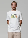 wat? Apparel T-Shirt Happy Camper Weiß/Mischfarben/Creme/Gelb/Orange