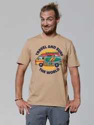 wat? Apparel T-Shirt Travel and Surf Beige/Khaki/Braun