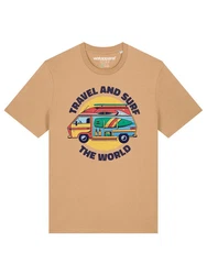 wat? Apparel T-Shirt Travel and Surf Beige/Khaki/Braun