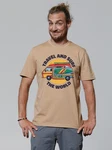 wat? Apparel T-Shirt Travel and Surf Beige/Khaki/Braun