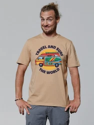 wat? Apparel T-Shirt Travel and Surf Beige/Khaki/Braun
